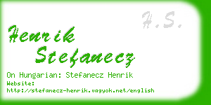 henrik stefanecz business card